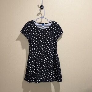 Old Navy Size 8 Girls Black and White Polka Dot Dress